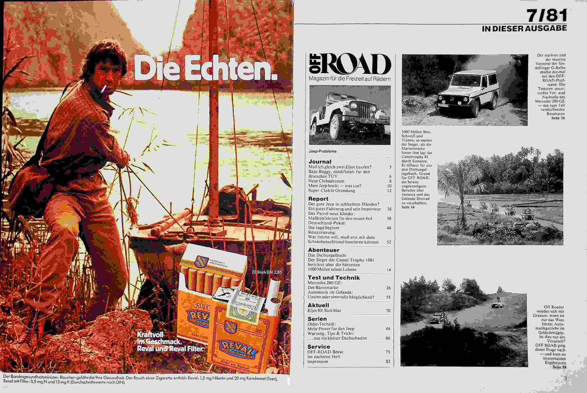 Inhaltsverzeichnis Offroad 07/1981