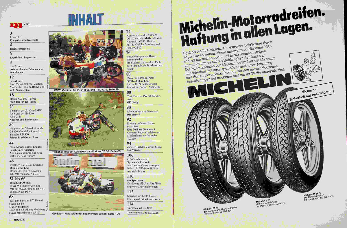 Inhaltsverzeichnis MO Magazin 07/1981
