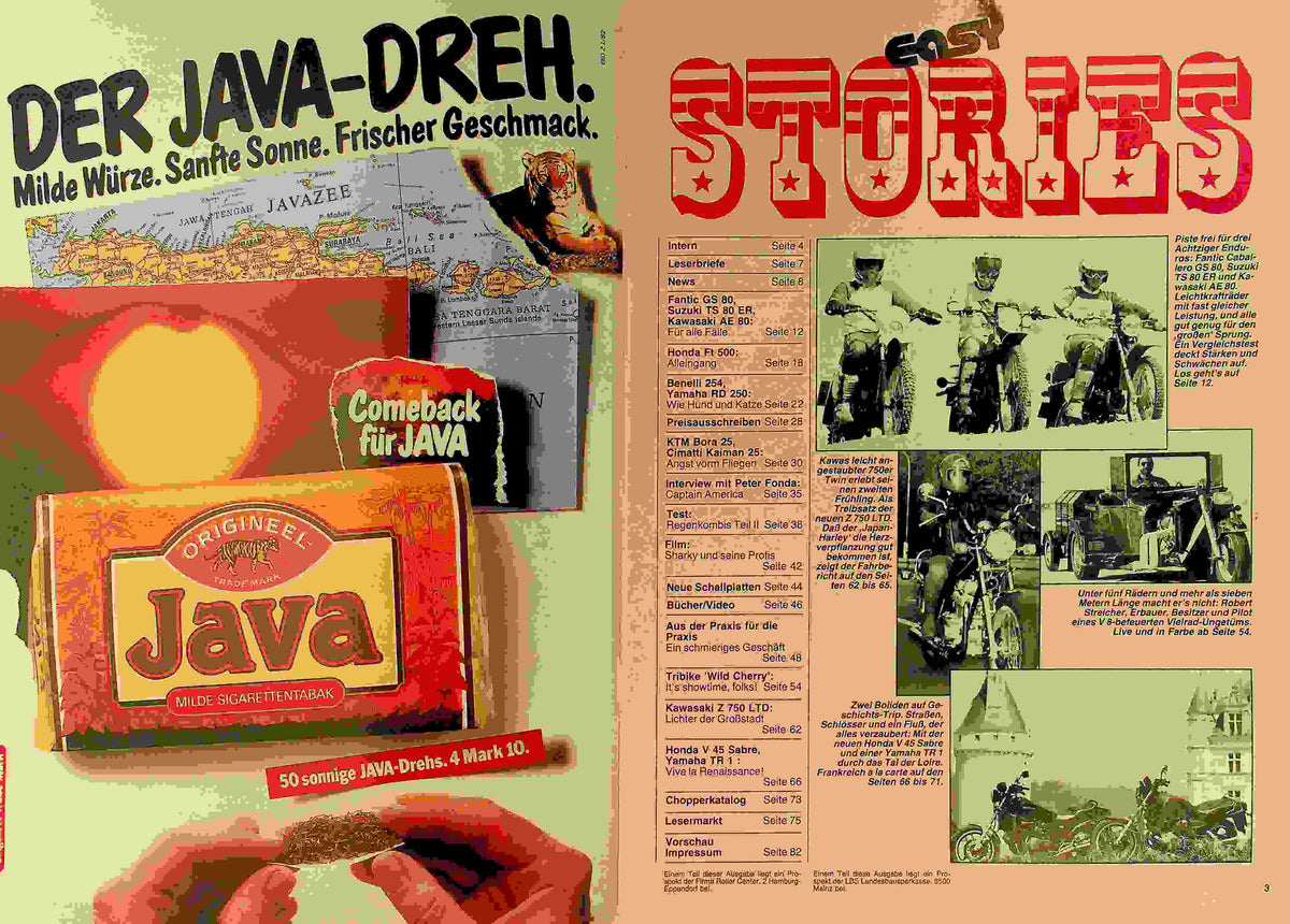 Inhaltsverzeichnis Easy Rider 07/1982