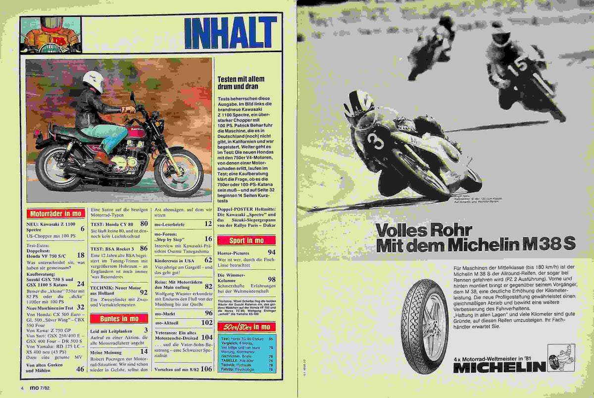Inhaltsverzeichnis MO Magazin 07/1982