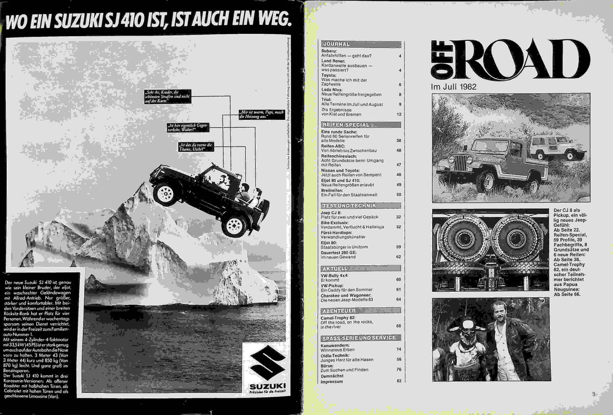 Inhaltsverzeichnis Offroad 07/1982