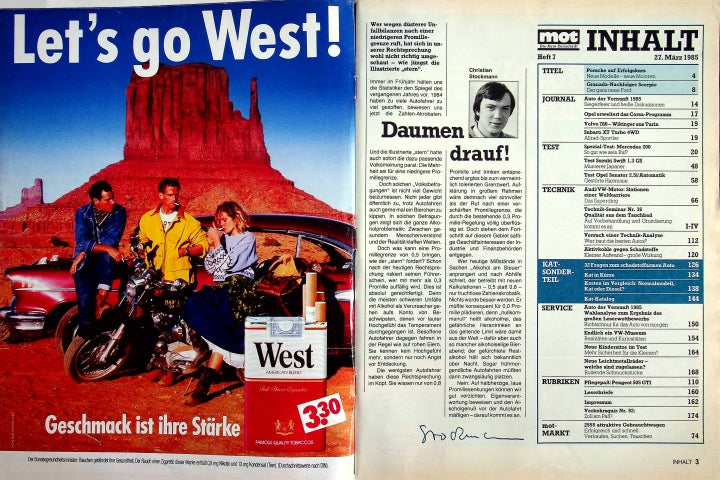 Inhaltsverzeichnis MOT 07/1985