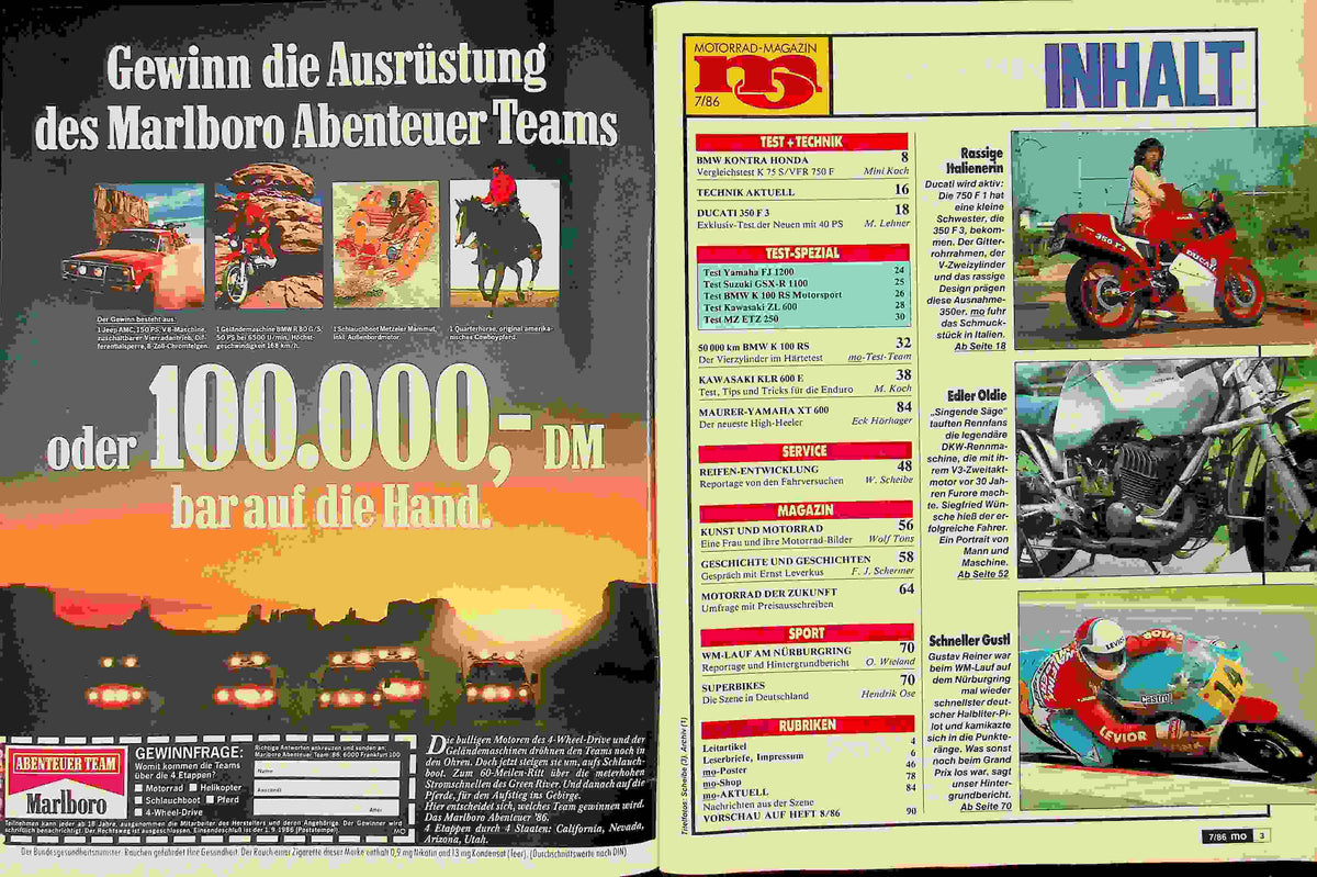Inhaltsverzeichnis MO Magazin 07/1986