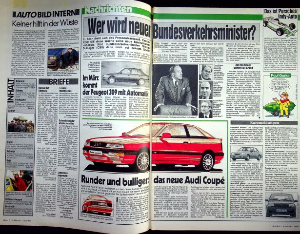 Inhaltsverzeichnis Auto Bild 07/1987