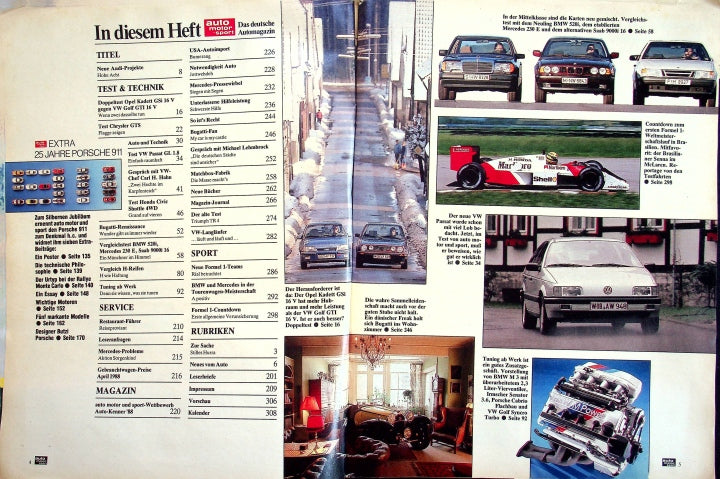 Inhaltsverzeichnis Auto Motor und Sport 07/1988