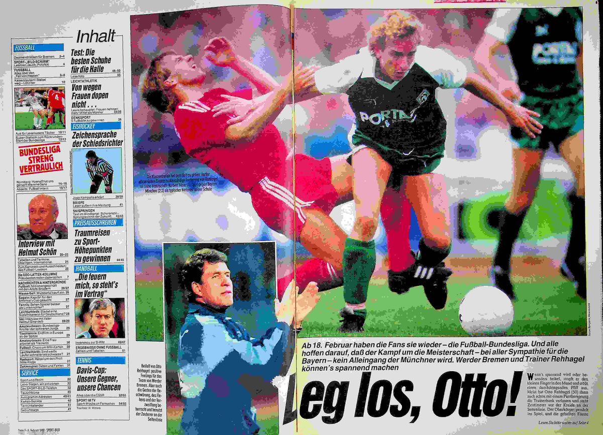 Inhaltsverzeichnis Sport Bild 07/1989