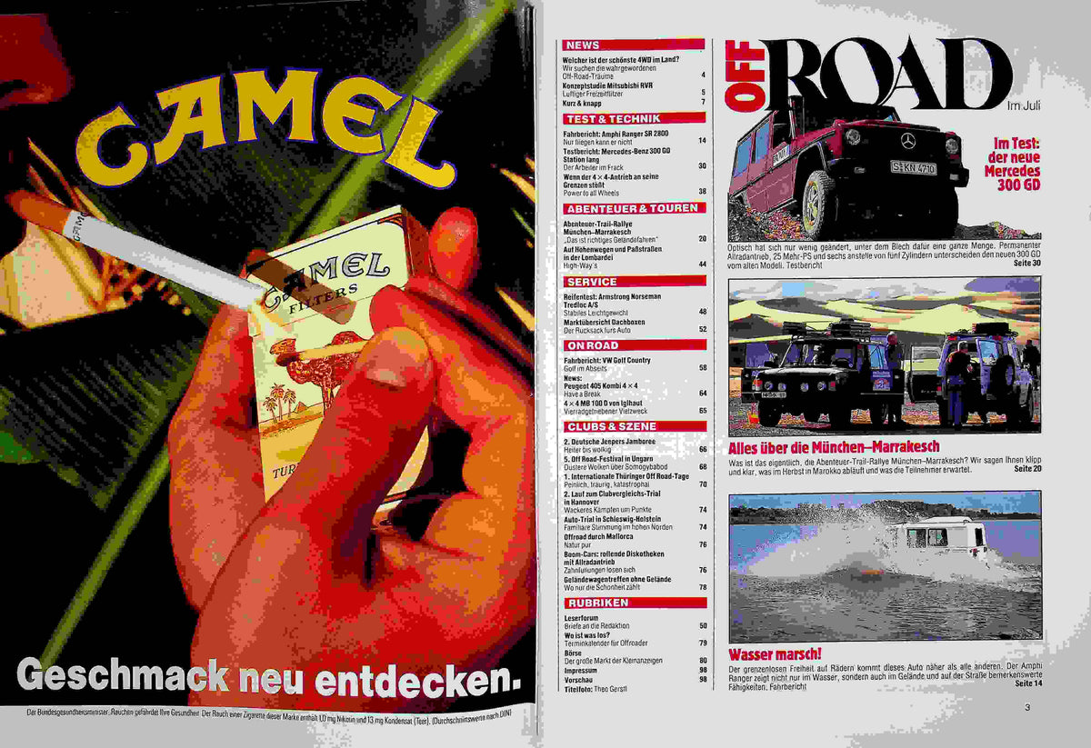 Inhaltsverzeichnis Offroad 07/1990