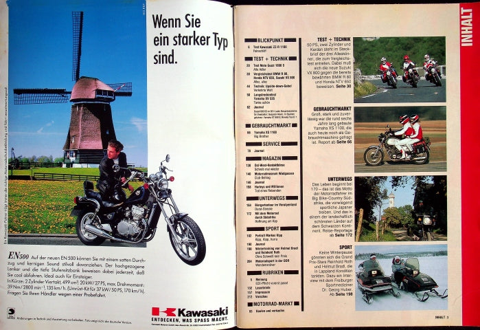 Inhaltsverzeichnis Motorrad 07/1990