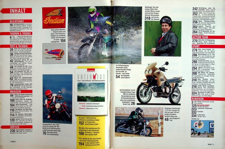 Inhaltsverzeichnis Motorrad 07/1993