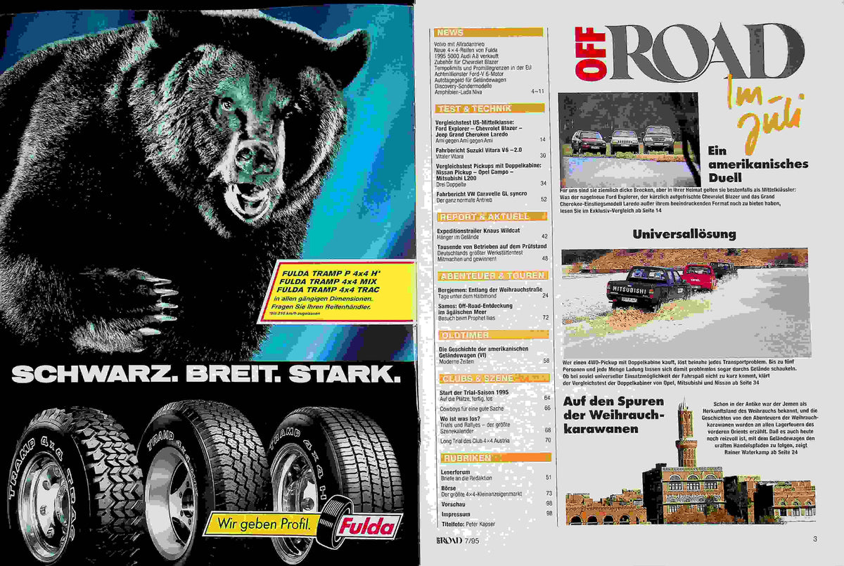 Inhaltsverzeichnis Offroad 07/1995