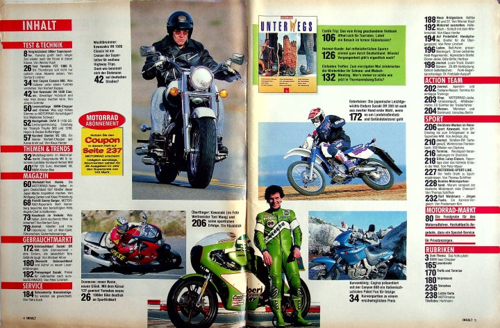 Inhaltsverzeichnis Motorrad 07/1996