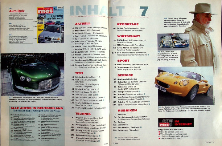 Inhaltsverzeichnis MOT 07/1999
