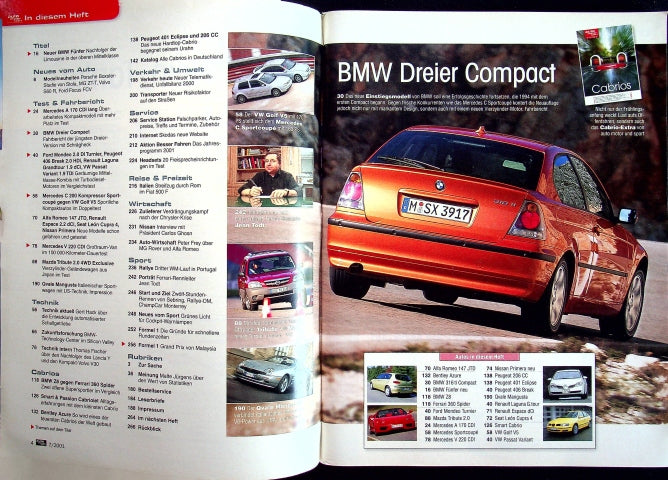 Inhaltsverzeichnis Auto Motor und Sport 07/2001