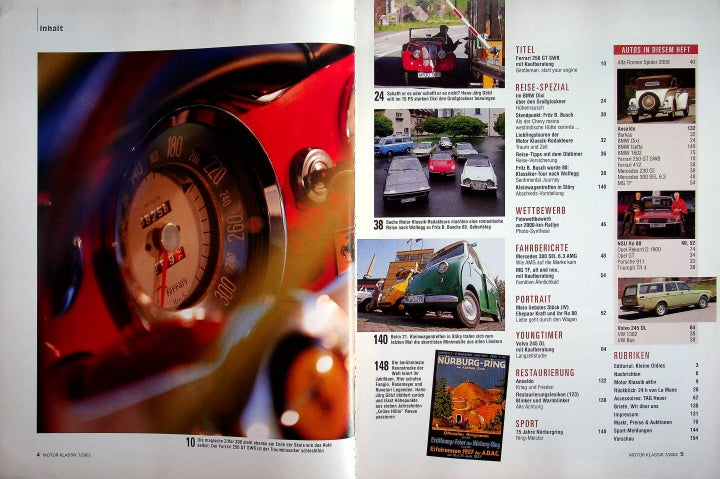 Inhaltsverzeichnis Motor Klassik 07/2002