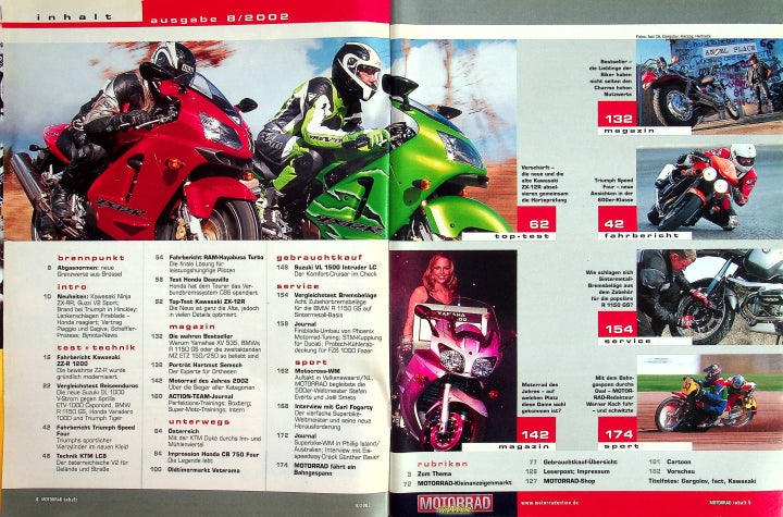 Inhaltsverzeichnis Motorrad 07/2002