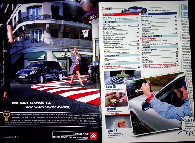 Inhaltsverzeichnis Auto Bild 07/2004
