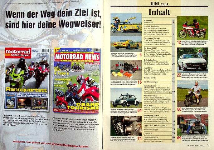 Inhaltsverzeichnis Oldtimer Praxis 07/2004