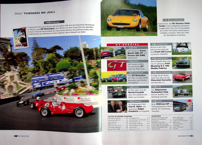 Inhaltsverzeichnis Motor Klassik 07/2004
