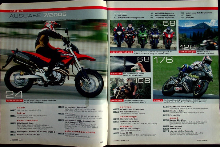 Inhaltsverzeichnis Motorrad 07/2005