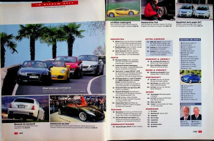 Inhaltsverzeichnis Auto Motor und Sport 07/2007