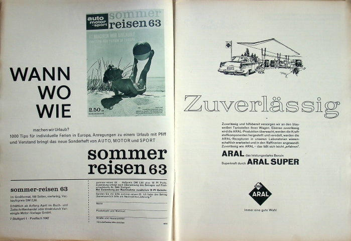 Inhaltsverzeichnis Motorrad 08/1963