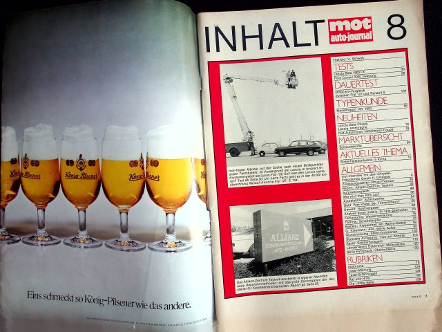 Inhaltsverzeichnis MOT 08/1973