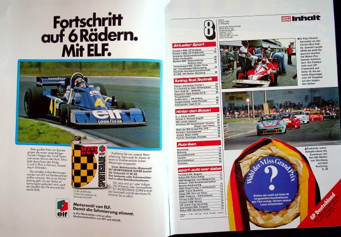 Inhaltsverzeichnis Sport Auto 08/1976
