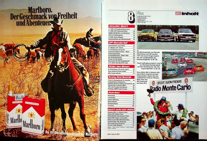 Inhaltsverzeichnis Sport Auto 08/1977