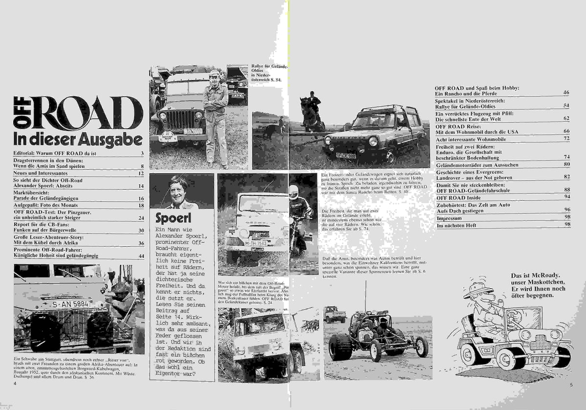 Inhaltsverzeichnis Offroad 08/1978