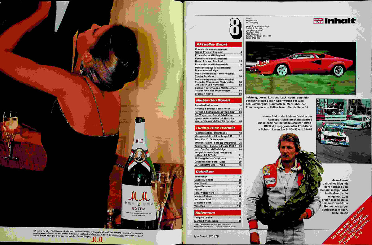 Inhaltsverzeichnis Sport Auto 08/1979