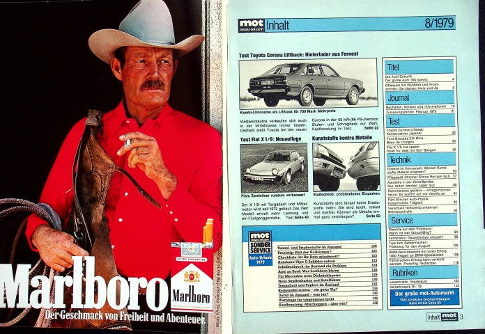 Inhaltsverzeichnis MOT 08/1979