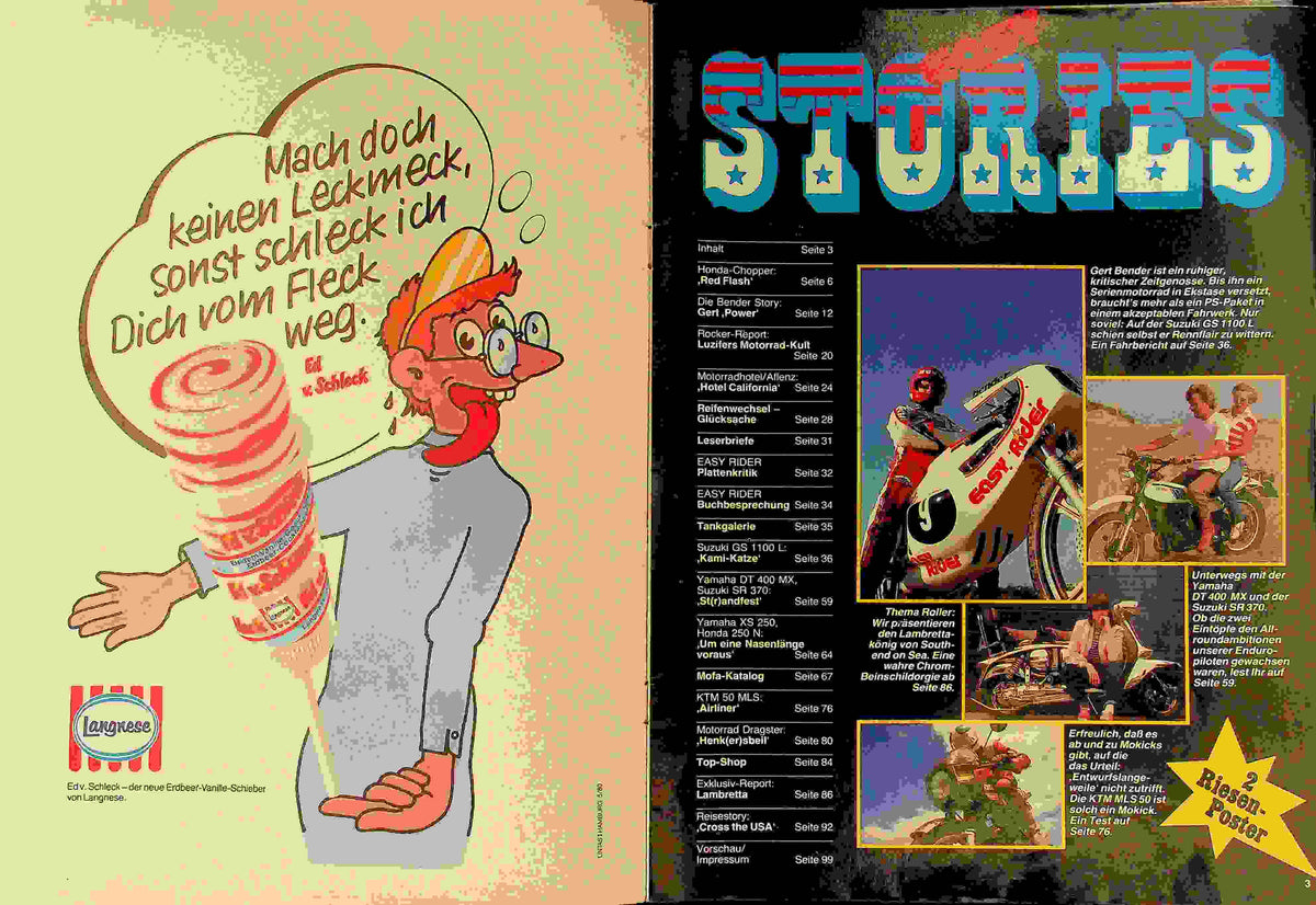 Inhaltsverzeichnis Easy Rider 08/1980