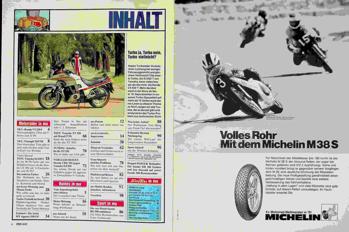 Inhaltsverzeichnis MO Magazin 08/1982