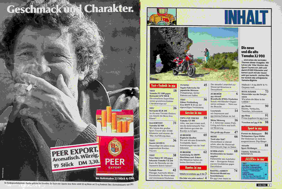 Inhaltsverzeichnis MO Magazin 08/1984