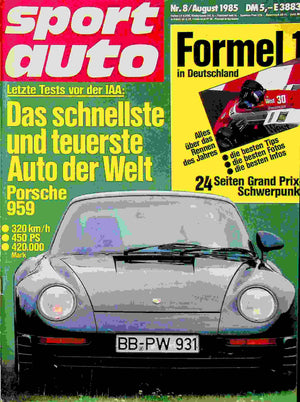 Sport Auto 08/1985