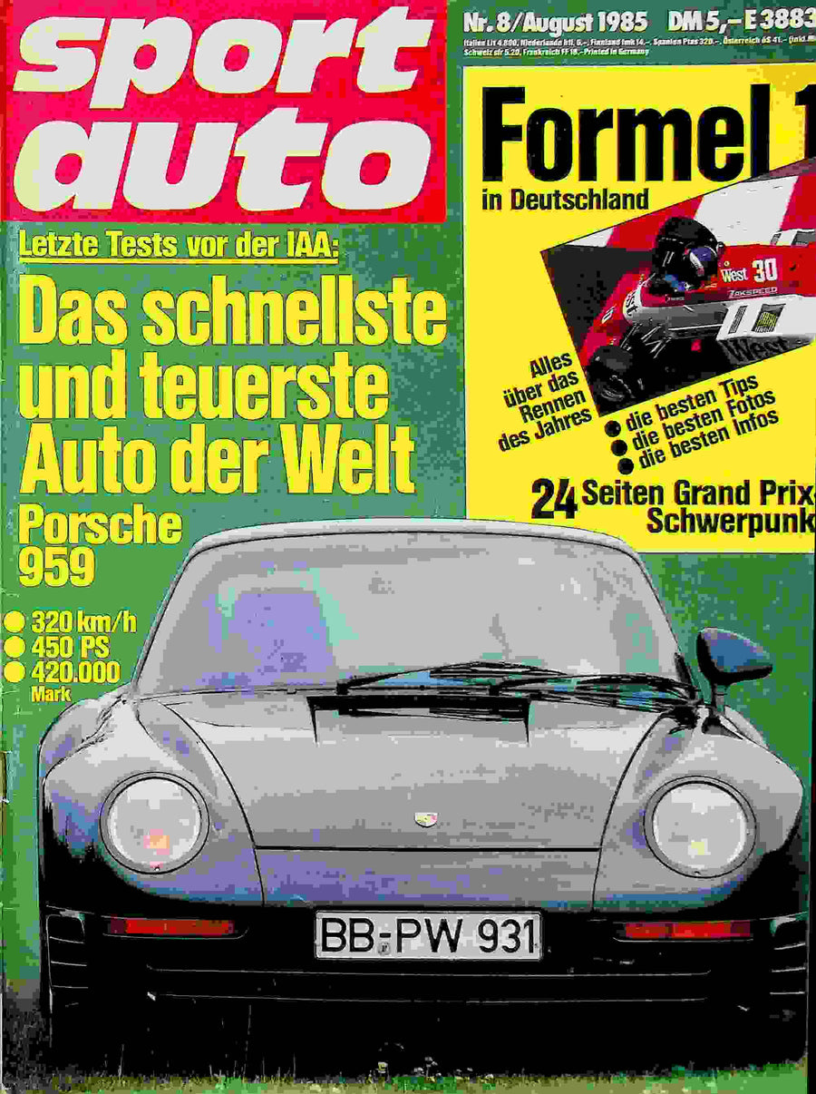 Sport Auto 08/1985