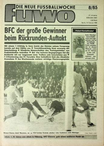 Fuwo Fussballwoche 08/1985
