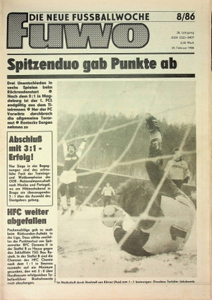 Fuwo Fussballwoche 08/1986