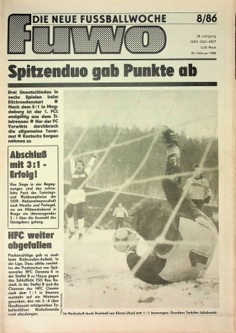 Fuwo Fussballwoche 08/1986