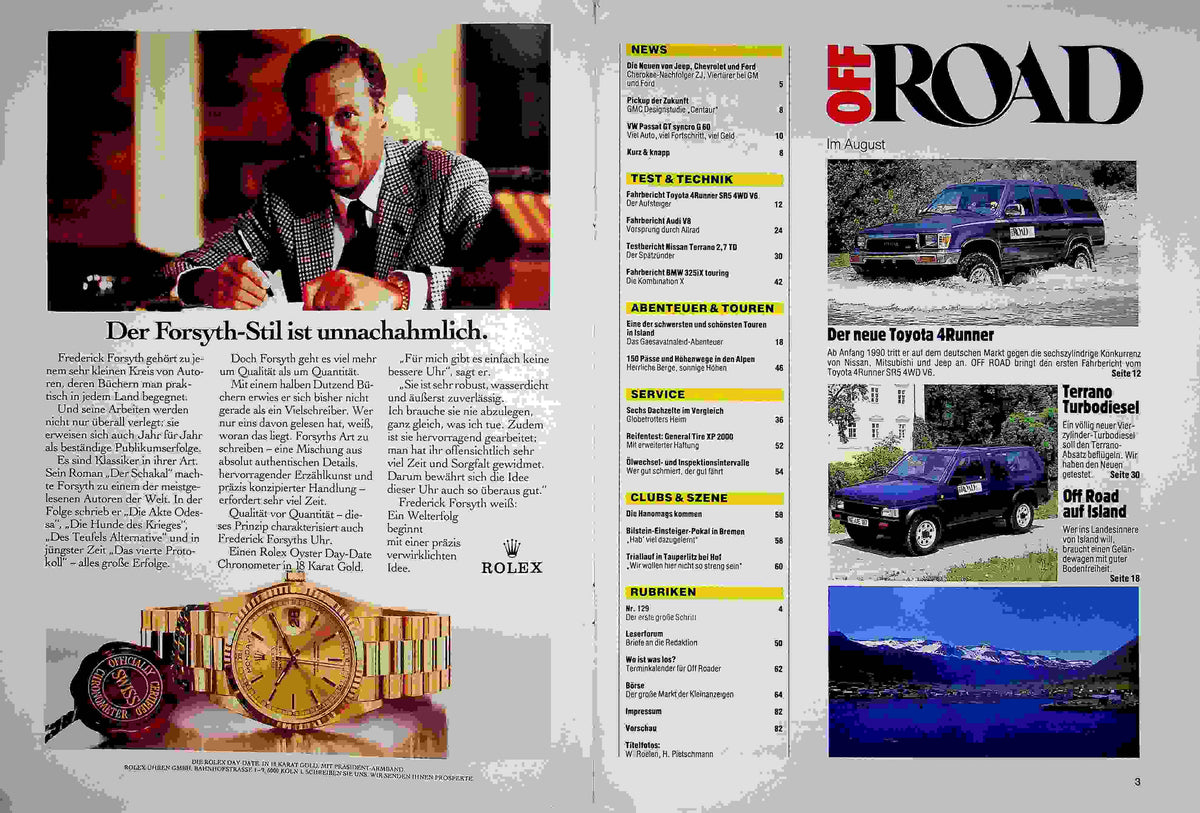 Inhaltsverzeichnis Offroad 08/1989