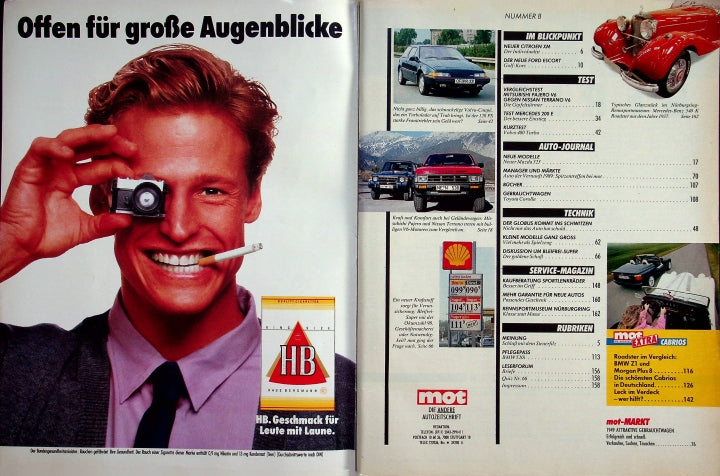 Inhaltsverzeichnis MOT 08/1989