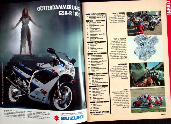 Inhaltsverzeichnis Motorrad 08/1990