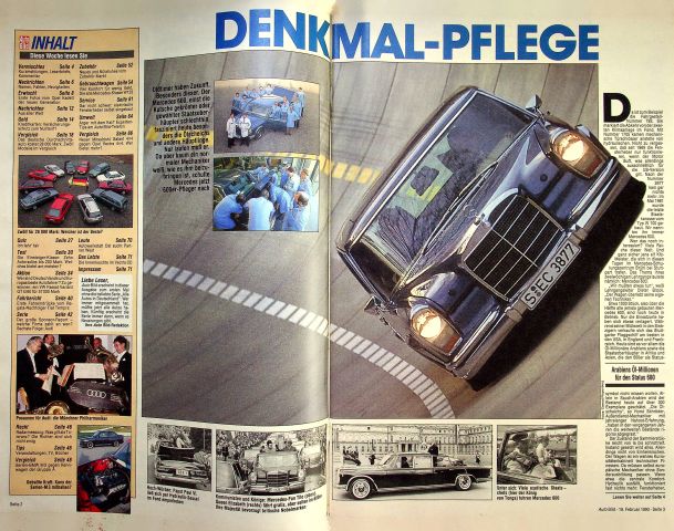 Inhaltsverzeichnis Auto Bild 08/1990