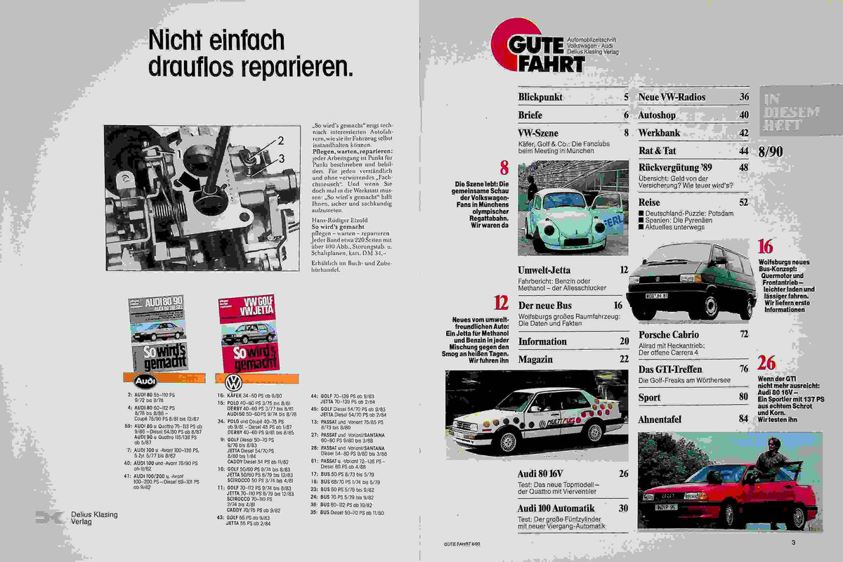 Inhaltsverzeichnis Gute Fahrt 08/1990