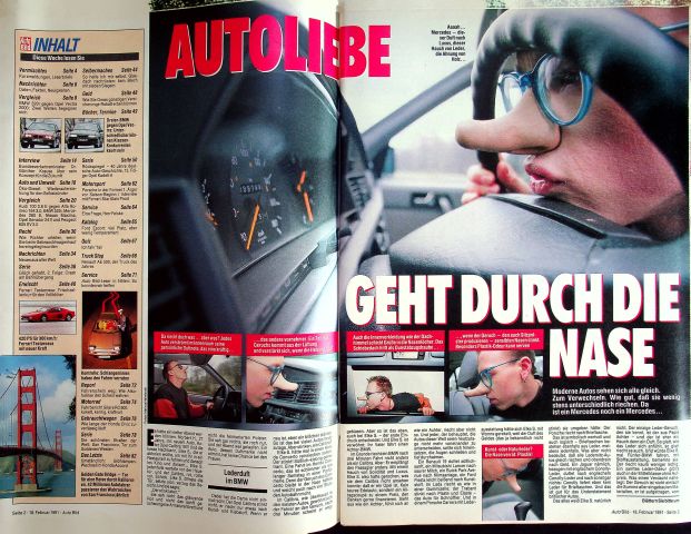 Inhaltsverzeichnis Auto Bild 08/1991