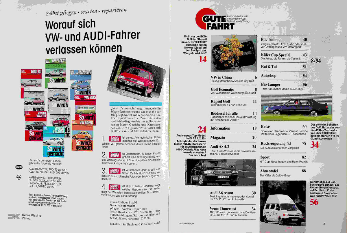Inhaltsverzeichnis Gute Fahrt 08/1994