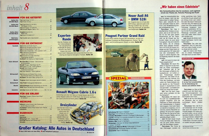 Inhaltsverzeichnis MOT 08/1997