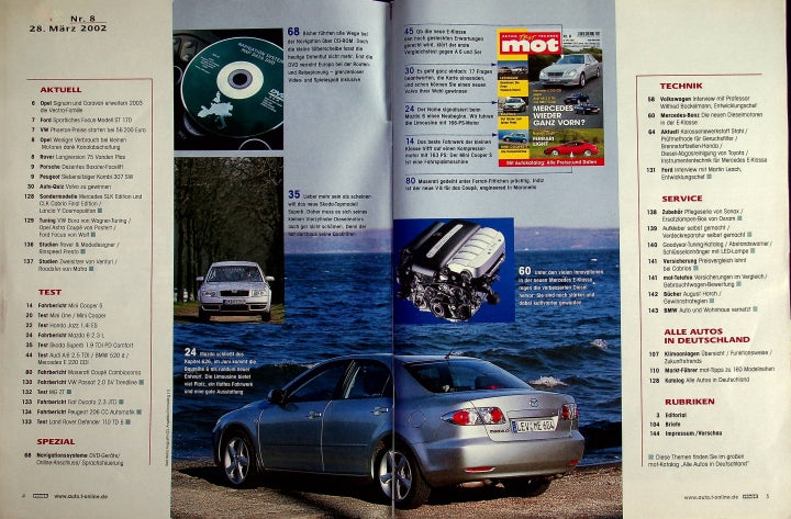 Inhaltsverzeichnis MOT 08/2002