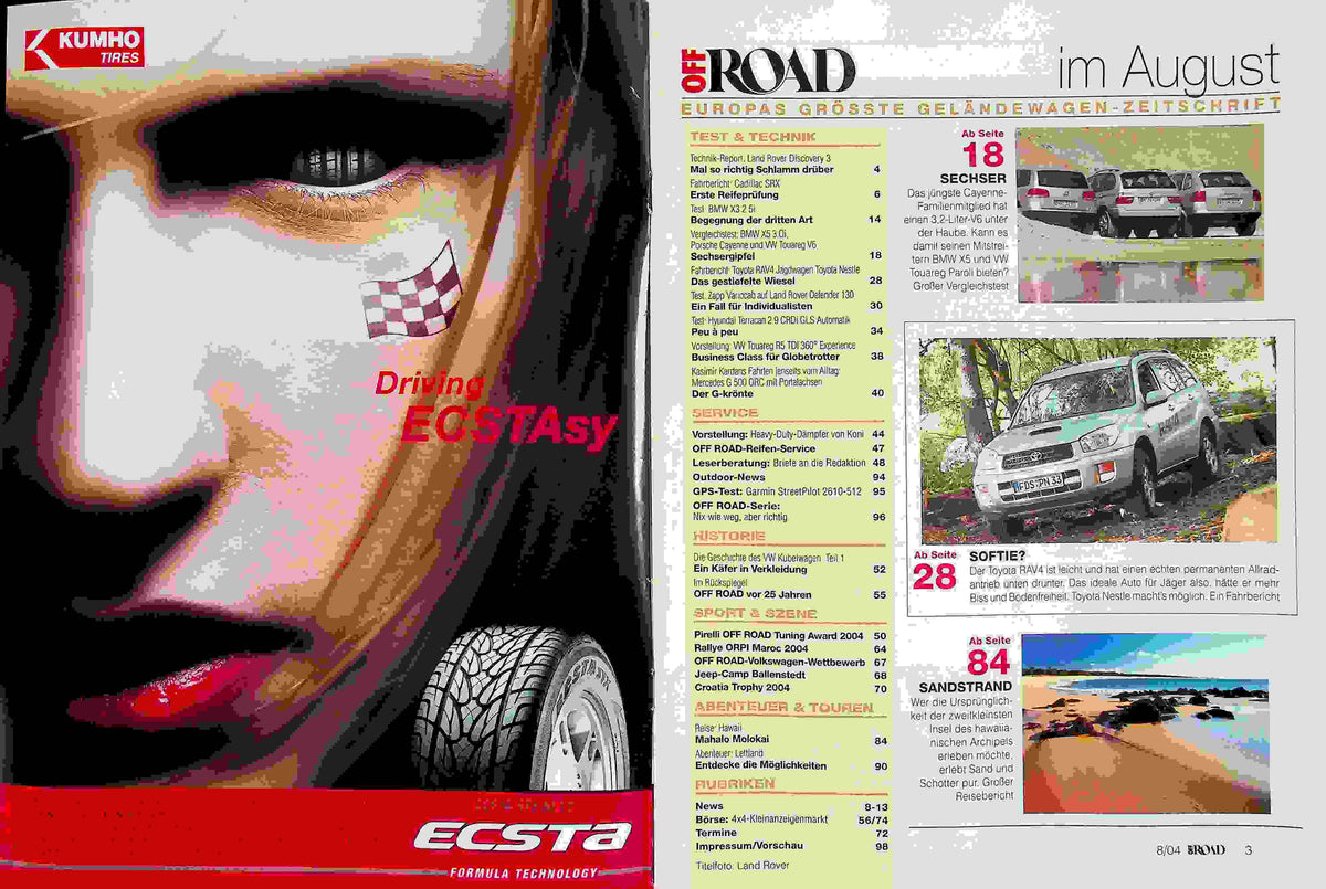 Inhaltsverzeichnis Offroad 08/2004