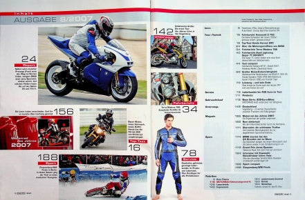 Inhaltsverzeichnis Motorrad 08/2007
